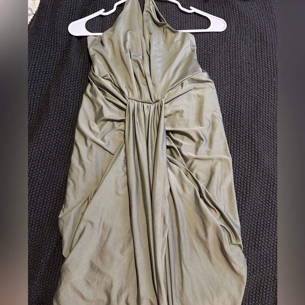 Medium Olive Green Maxi Dress